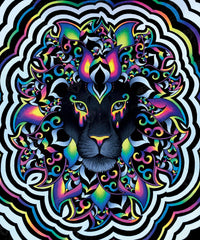 Diamond Painting Electric Lion 20" x 24″ (51cm x 61cm) / Round with 30 Colors Including 1 Glow-in-the-dark Color / 38,873