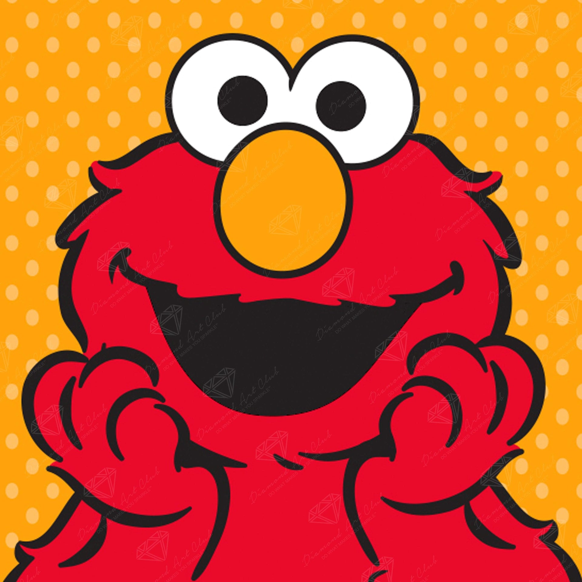 Diamond Painting Elmo™ Portrait 9" x 9" (23cm x 23cm) / Round with 6 Colors including 1 AB / 6,561