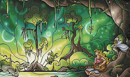 Diamond Painting Enchanted 21.7″ x 36.6″ (55cm x 93cm) / Round With 45 Colors Including 1 AB / 64,155