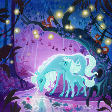 Diamond Painting Enchanted Forest 17" x 17" (42.6cm x 42.6cm) / Round with 44 Colors including 3 ABs and 1 Special Diamond / 23,040