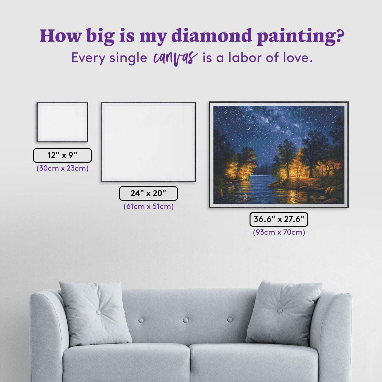 Diamond Painting Evening Melodies 36.6" x 27.6″ (93cm x 70cm) / Square with 31 Colors including 2 ABs / 102,213