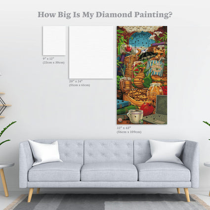 Diamond Painting Everything's Better with Chocolate Chips On It 22" x 43" (56cm x 109cm) / Round with 50 Colors including 5 ABs / 77,411