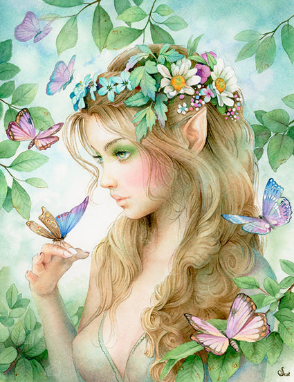 Diamond Painting Fae 20" x 26" (50.7cm x 65.8cm) / Round with 55 Colors including 4 ABs / 42,535