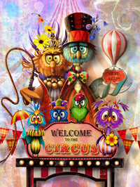 Diamond Painting Family Circus 27.6" x 36.6" (70cm x 93cm) / Square with 64 Colors including 5 ABs / 102,213