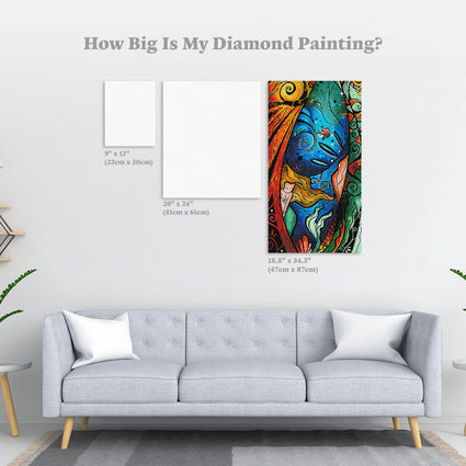 Diamond Painting Fathoms Below 18.5″ x 34.3″ (47cm x 87cm) / Square With 39 Colors including 1 AB