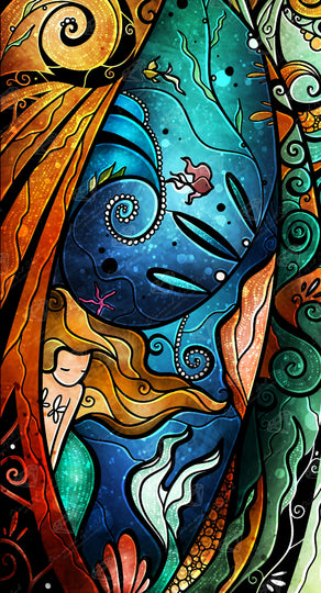 Diamond Painting Fathoms Below 18.5″ x 34.3″ (47cm x 87cm) / Square With 39 Colors including 1 AB / 63,720