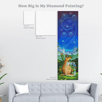 Diamond Painting Firefly Fireworks 20" x 67″ (51cm x 170cm) / Round with 45 Colors including 1 AB