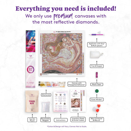 Diamond Painting Fleeting & Forever 22" x 22" (56cm x 56cm) / Round with 42 Colors including 4 ABs / 39,601