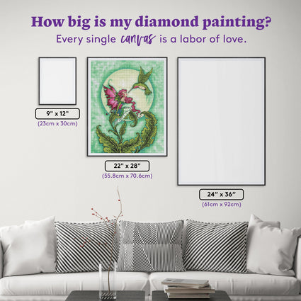 Diamond Painting Flirting 22" x 28" (55.8cm x 70.6cm) / Round with 36 Colors including 4 ABs / 50,148