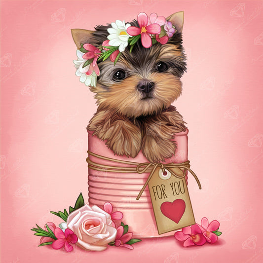let at blive såret Indien massefylde Floral Yorkie Puppy – Diamond Art Club