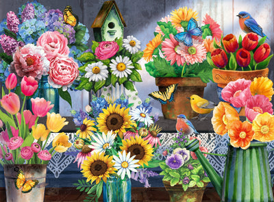 Diamond Painting Flower Market 37.4" x 27.6" (95cm x 70cm) / Square with 58 Colors including 4 ABs / 107,061