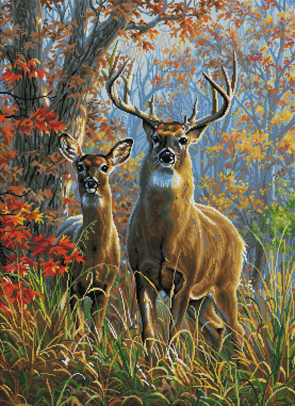 Diamond Painting Forest Monarch 27.6" x 37.8″ (70cm x 96cm) / Square with 48 Colors including 3 ABs / 105,534