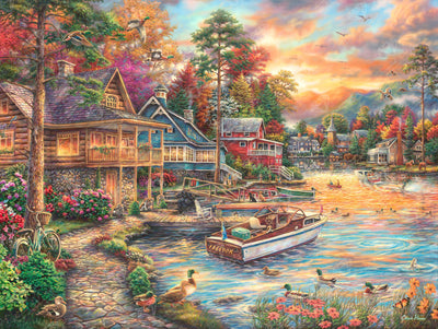 Diamond Painting Freedom at the Lake 36.6" x 27.6" (93cm x 70cm) / Square With 66 Colors Including 3 ABs / 104,813