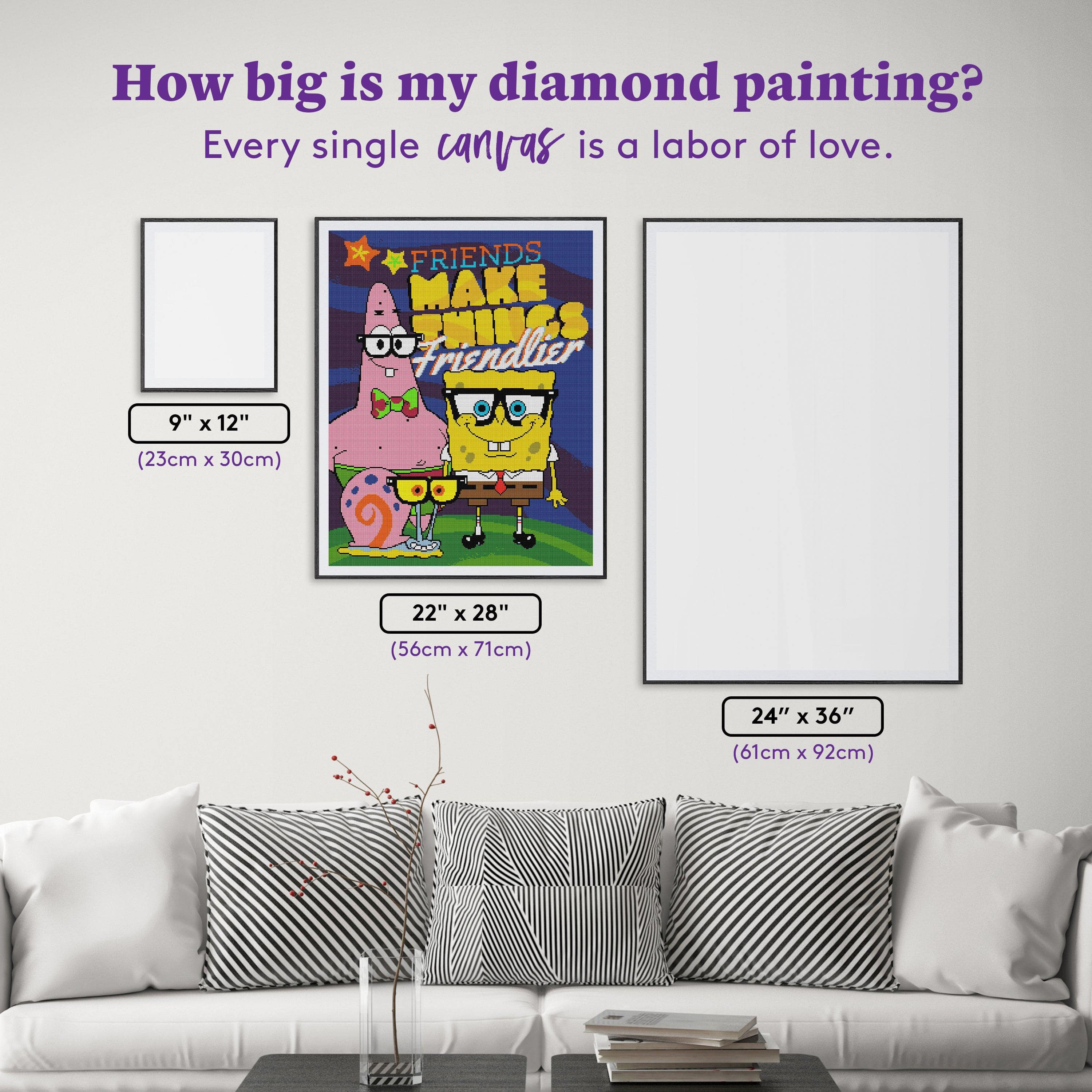 SpongeBob, Patrick and Gary Diamond Painting | Diamond Art Club®