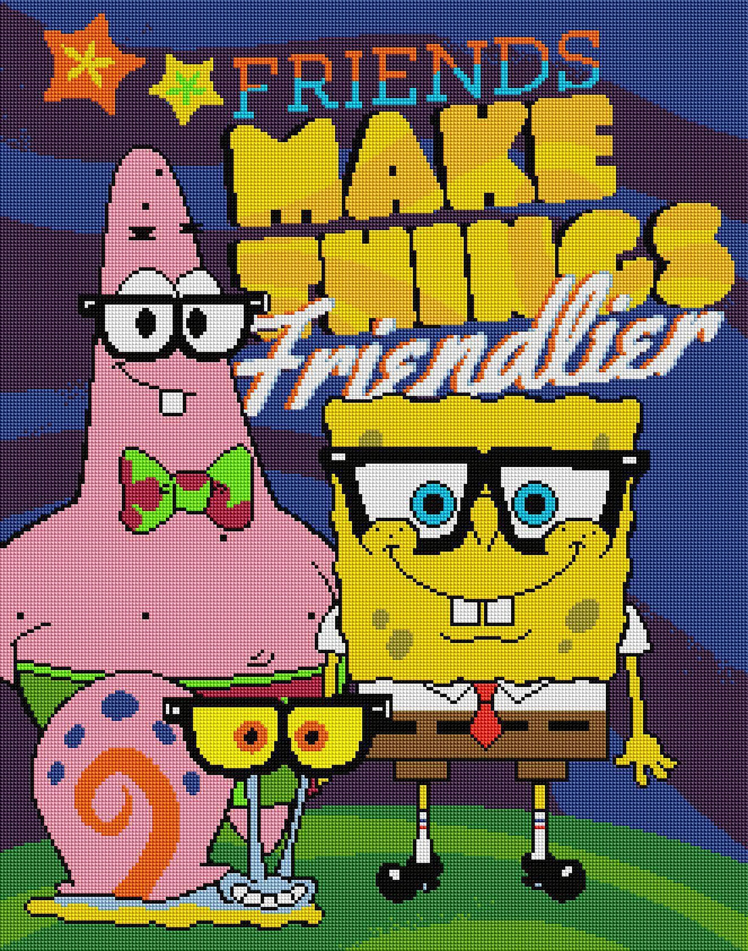SpongeBob, Patrick and Gary Diamond Painting | Diamond Art Club®