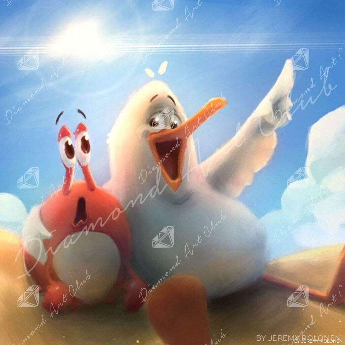 Diamond Painting Friendship Round With Aurora Borealis Accents / 12.6″ x 12.6″ (32cm x 32cm) / 39 Colors Including 1 AB