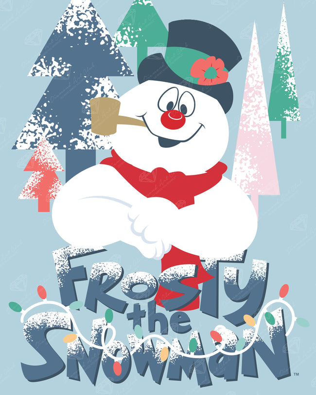 Diamond Painting Frosty the Snowman™ 13" x 16" (32.8cm x 40.9cm) / Round With 12 Colors Including 1 AB / 17,082