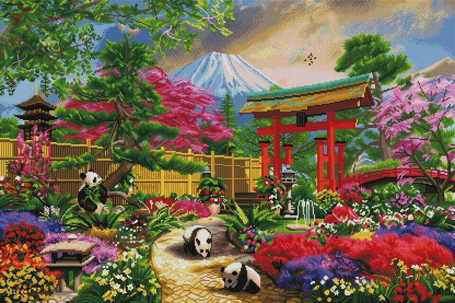 Diamond Painting Fuji Flora 41.3" x 27.6″ (105cm x 70cm) / Square with 66 Colors including 3 ABs / 115232
