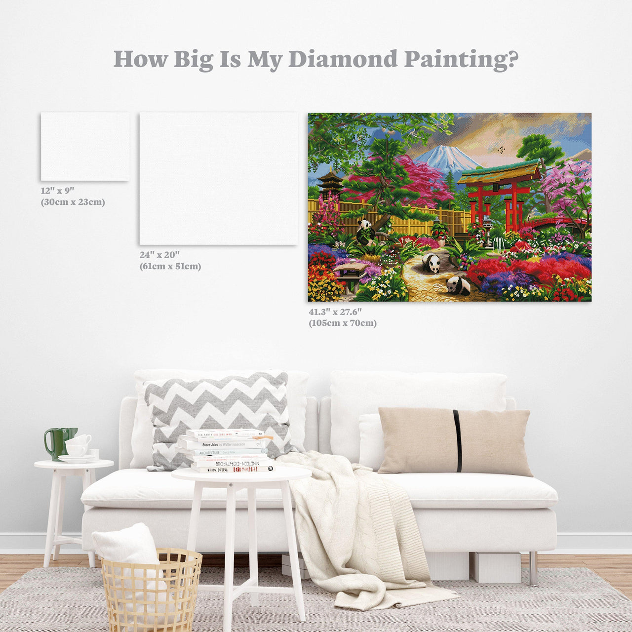 Diamond Painting Fuji Flora 41.3" x 27.6″ (105cm x 70cm) / Square with 66 Colors including 3 ABs / 115232