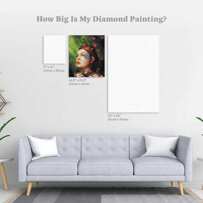Diamond Painting Gaia 16.5" x 19.3" (42cm x 49cm) / Round With 36 Colors Including 1 AB and 1 Special Diamond