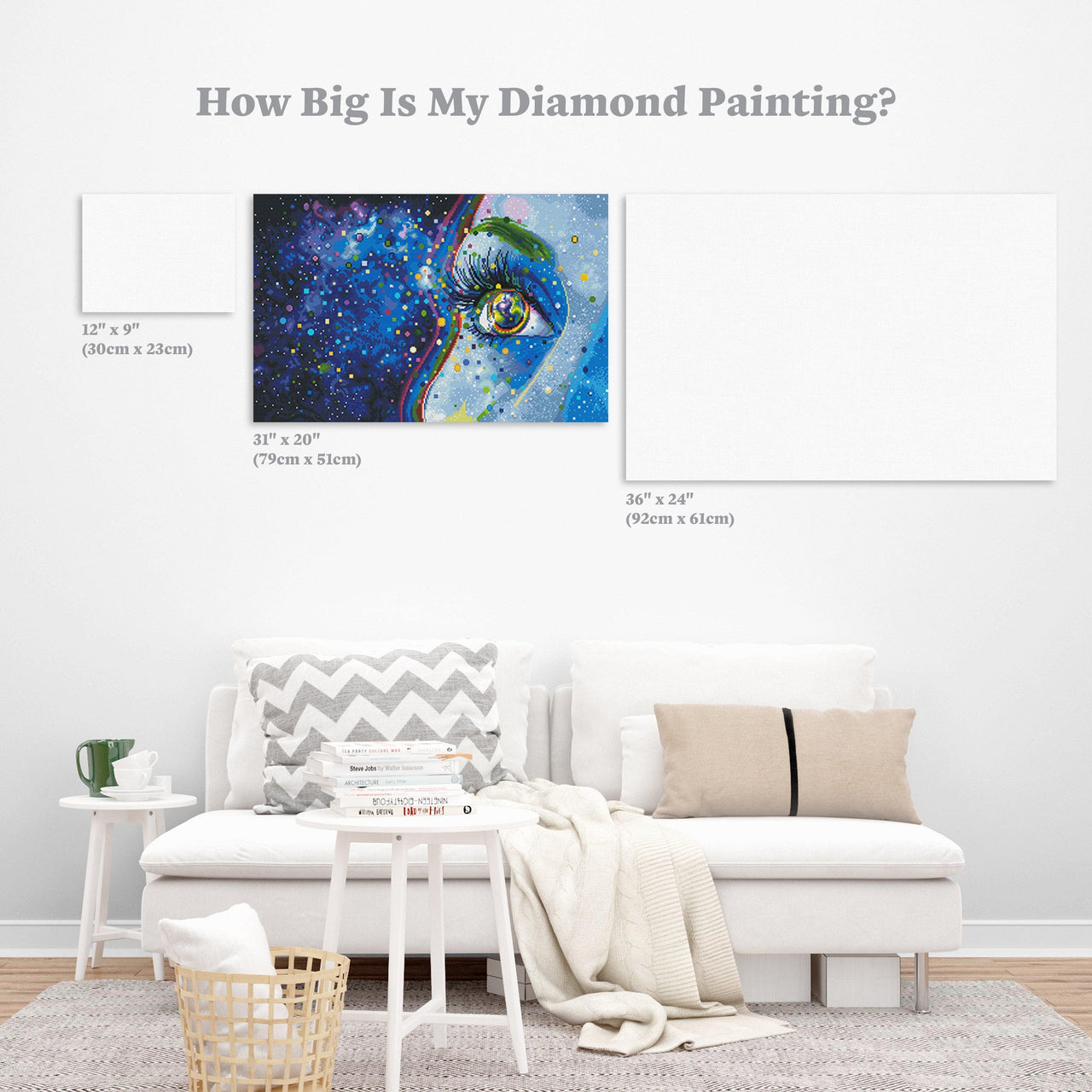 Diamond Painting Gaia 31" x 20″ (79cm x 51cm) / Round with 47 Colors including 3 ABs / 50,861