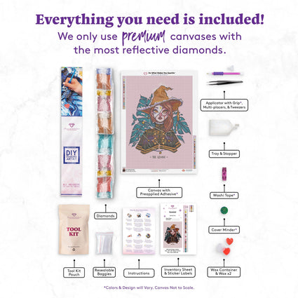 Diamond Painting Gemini 20" x 28" (51cm x 71cm) / Square with 37 Colors including 4 ABs / 56,481