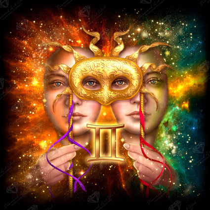 Diamond Painting Gemini 22" x 22" (55.8cm x 55.8cm) / Square with 54 Colors including 4 ABs / 50,176