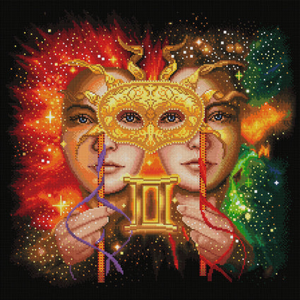 Diamond Painting Gemini 22" x 22" (55.8cm x 55.8cm) / Square with 54 Colors including 4 ABs / 50,176