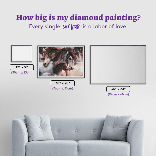 Diamond Painting Generations 30" x 20" (76cm x 51cm) / Round with 45 Colors including 2 ABs / 49,051