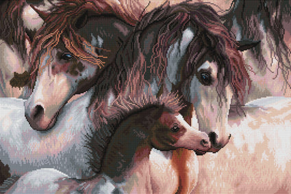 Diamond Painting Generations 30" x 20" (76cm x 51cm) / Round with 45 Colors including 2 ABs / 49,051