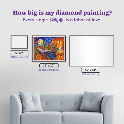 Diamond Painting Ghost Stories 26" x 20" (66cm x 50.8cm) / Square with 53 Colors including 4 ABs / 54,060