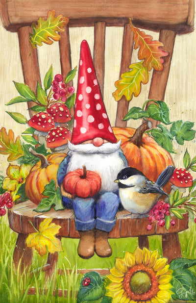 Diamond Painting Gnome & Friends 17" x 26" (42.6cm x 65.8cm) / Round with 51 Colors including 4 ABs / 35,720