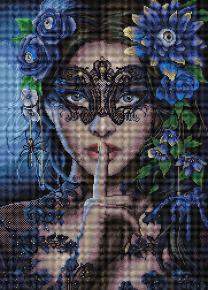 Diamond Painting Got a Secret 20" x 28" (50.7cm x 70.6cm) / Round With 44 Colors Including 2 ABs / 45,612