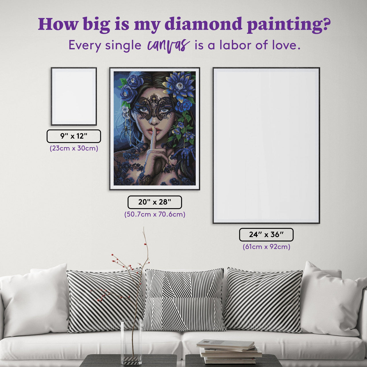 Diamond Painting Got a Secret 20" x 28" (50.7cm x 70.6cm) / Round With 44 Colors Including 2 ABs / 45,612