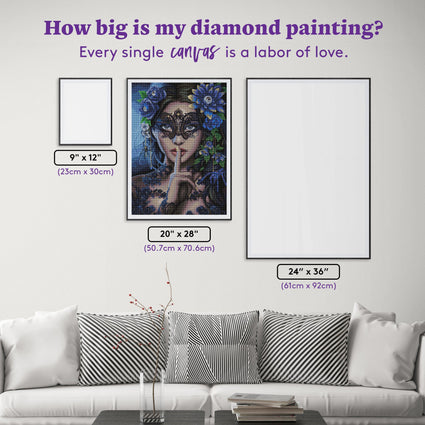 Diamond Painting Got a Secret 20" x 28" (50.7cm x 70.6cm) / Round With 44 Colors Including 2 ABs / 45,612