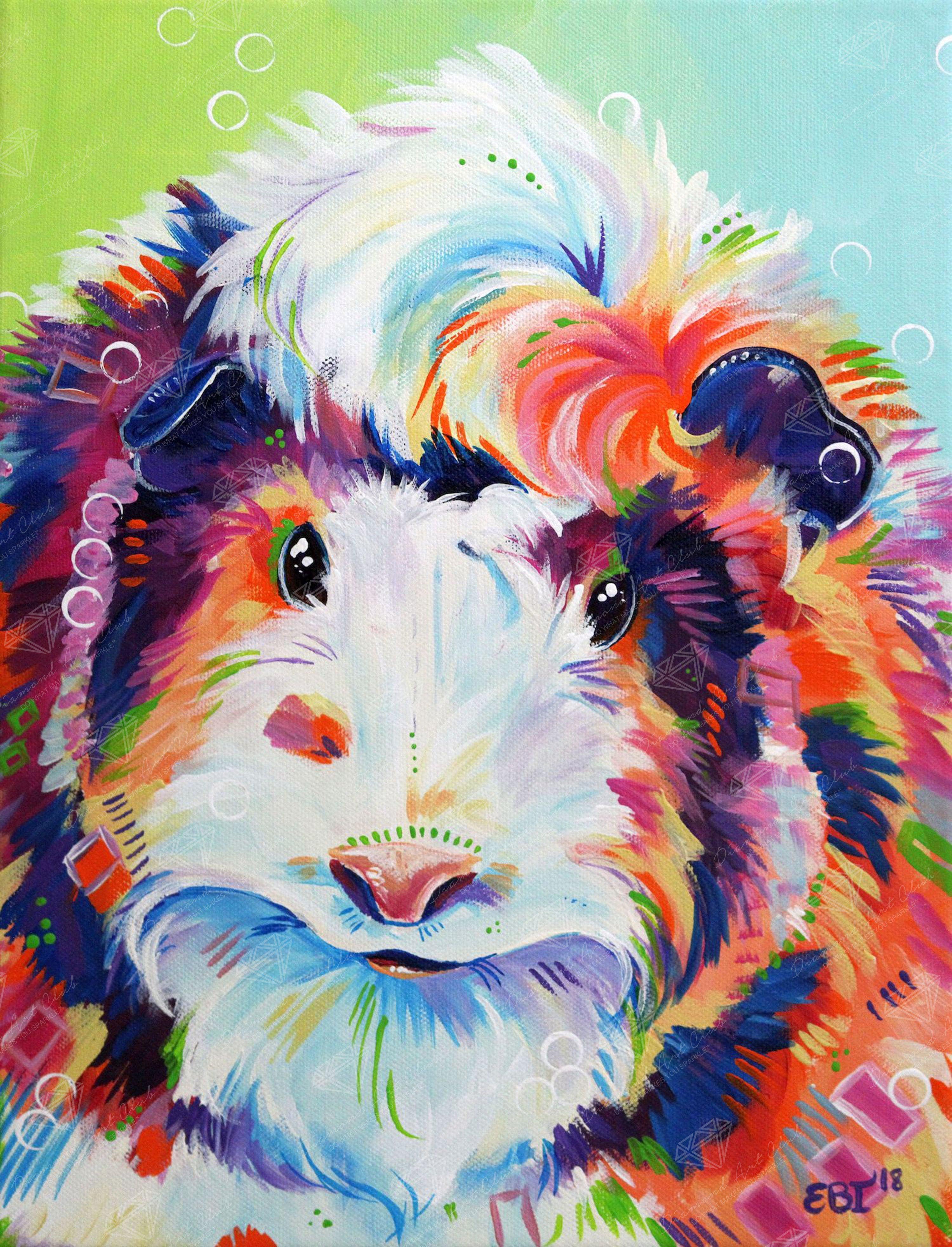 Lianpo Diamond Painting Cute Guinea Pig DIY 5D Full Drill Diamond Painting Kits for Kids Cavia Porcellus Paint by Diamonds for Adults Round
