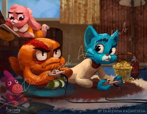 Diamond Painting Gumball Round With Aurora Borealis Accents / 12.6″ x 16.5″ (32cm x 42cm) / 35 Colors Including 1 AB