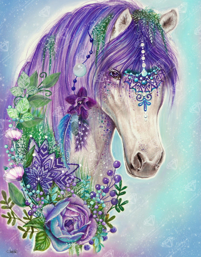 Diamond Painting Gypsy Violet 22" x 28″ (56cm x 71cm) / Round with 47 Colors including 2 ABs / 50,544