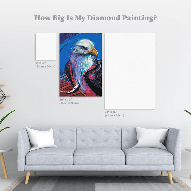 Diamond Painting Handsome Bird 20" x 30″ (51cm x 76cm) / Round With 46 Colors Including 1 AB