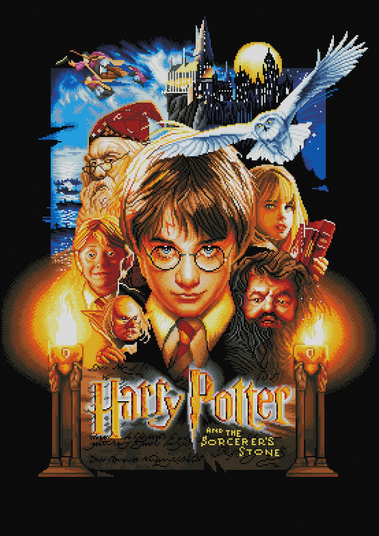 Diamond Painting Harry Potter and The Sorcerer's Stone™ 27.6" x 39.0″ (70cm x 99cm) / Square With 51 Colors Including 4 ABs / 108,584