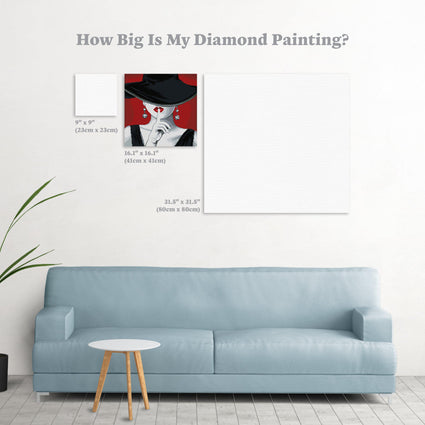 Diamond Painting Haute Chapeau Rouge 16" x 16″ (41cm x 41cm) / Square with 17 Colors including 1 AB