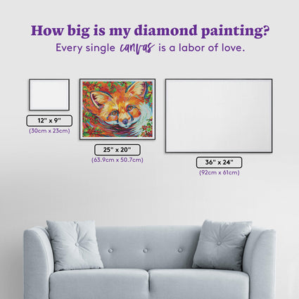 Diamond Painting Hawthorn 25" x 20" (63.9cm x 50.7cm) / Round with 45 Colors including 4 ABs / 41,268