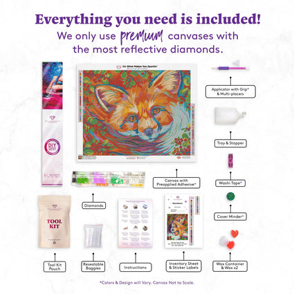 Diamond Painting Hawthorn 25" x 20" (63.9cm x 50.7cm) / Round with 45 Colors including 4 ABs / 41,268