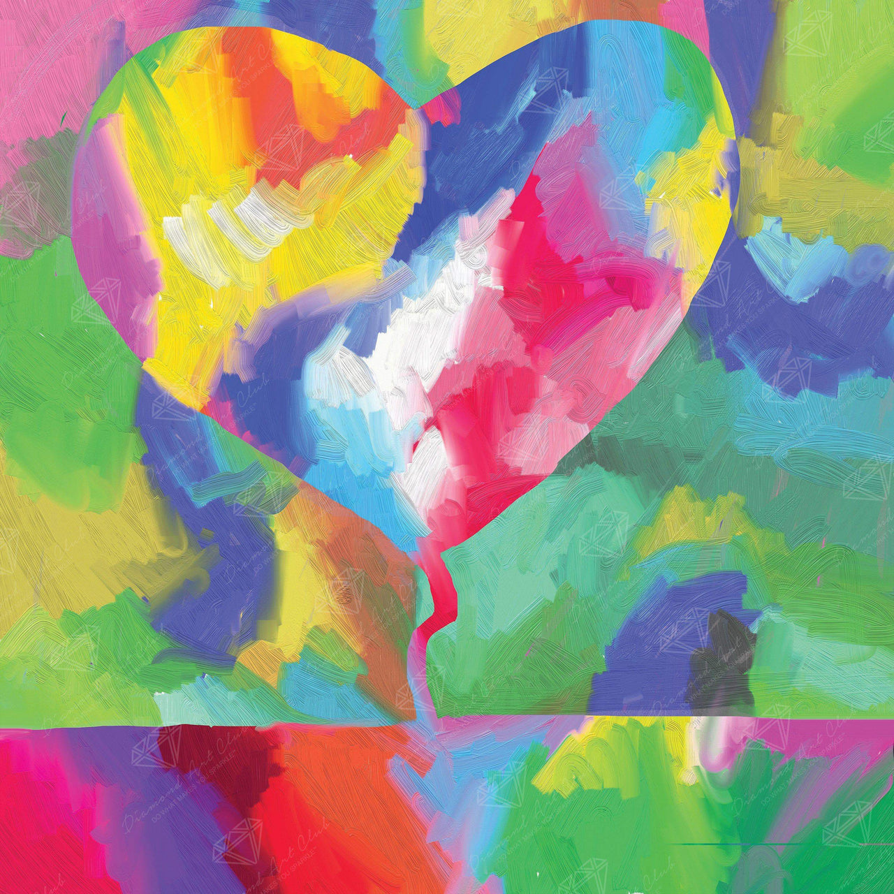 Diamond Painting Heart Balloon 17" x 17″ (41cm x 41cm) / Square with 39 Colors including 4 ABs / 28,900