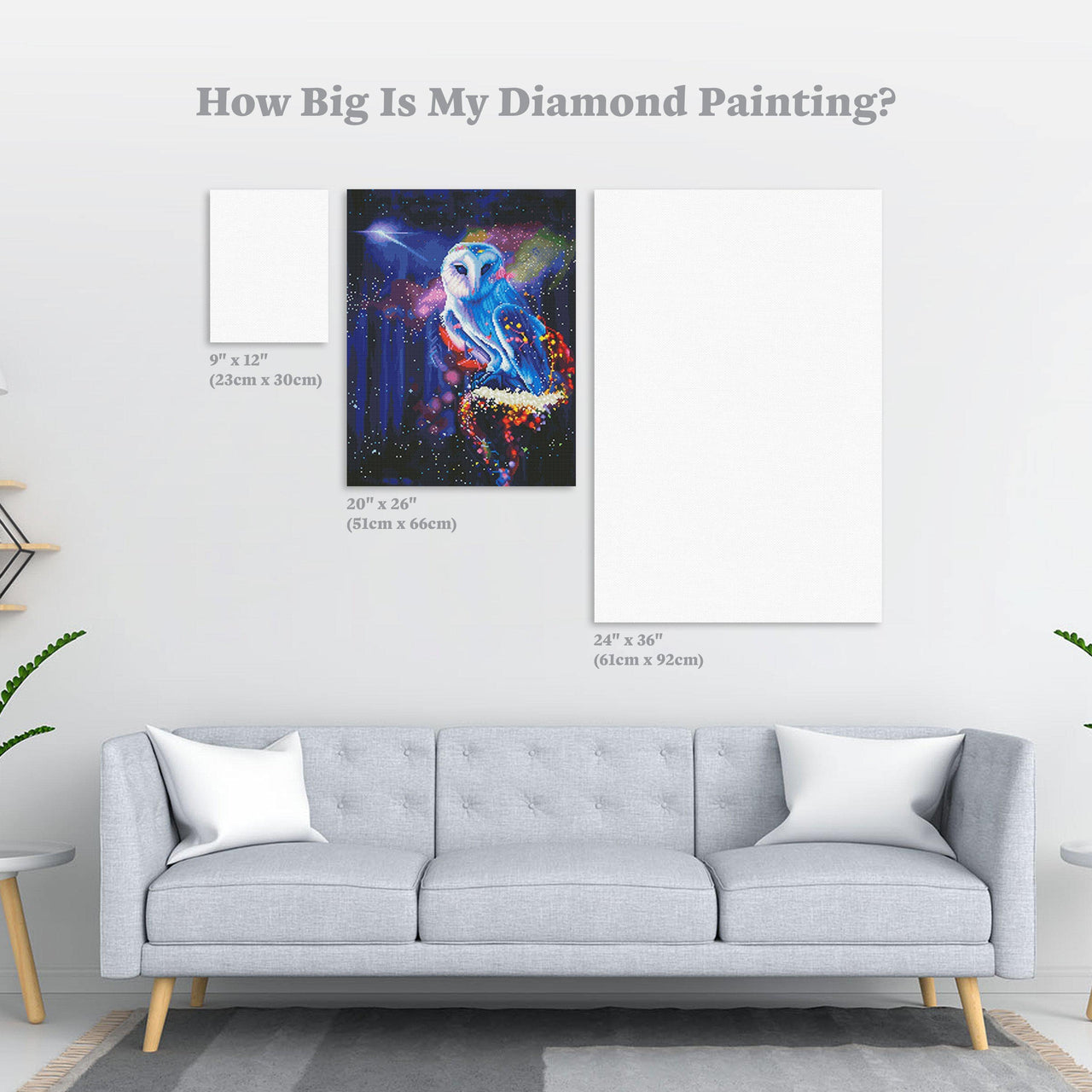Diamond Painting Heavens Whisper 20" x 26″ (51cm x 66cm) / Round With 60 Colors Including 4 ABs / 42,534