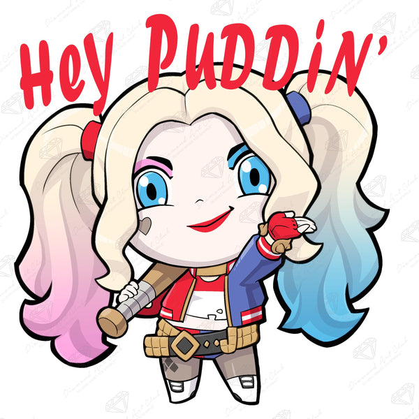 Puddin Hey Puddin' Harley Quinn™ Diamond Painting | Diamond Art Club™