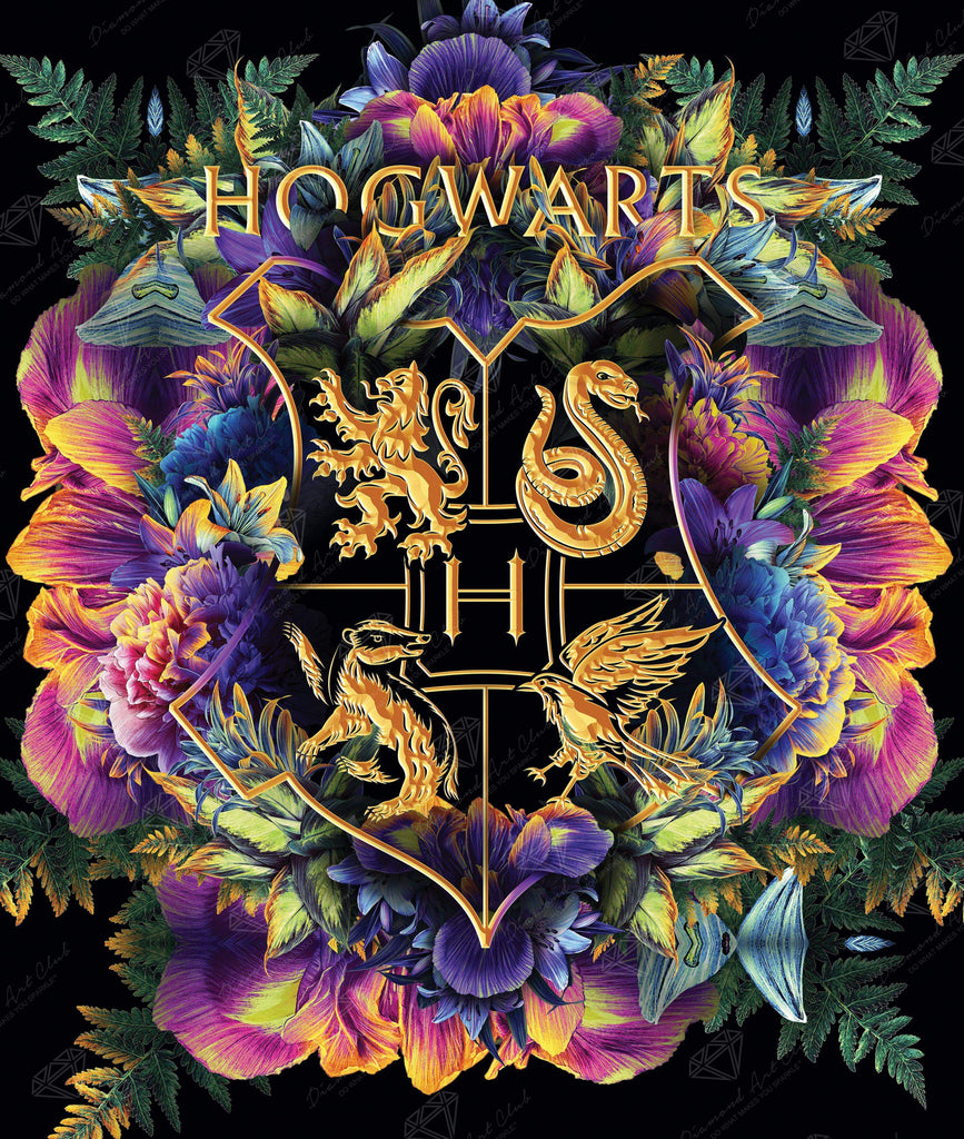 Hogwarts™ Crest - Fine Oddities (Black) — 22" x 26″ (56cm x 66cm) / Square With 42 Colors Including 4 ABs / 57,681