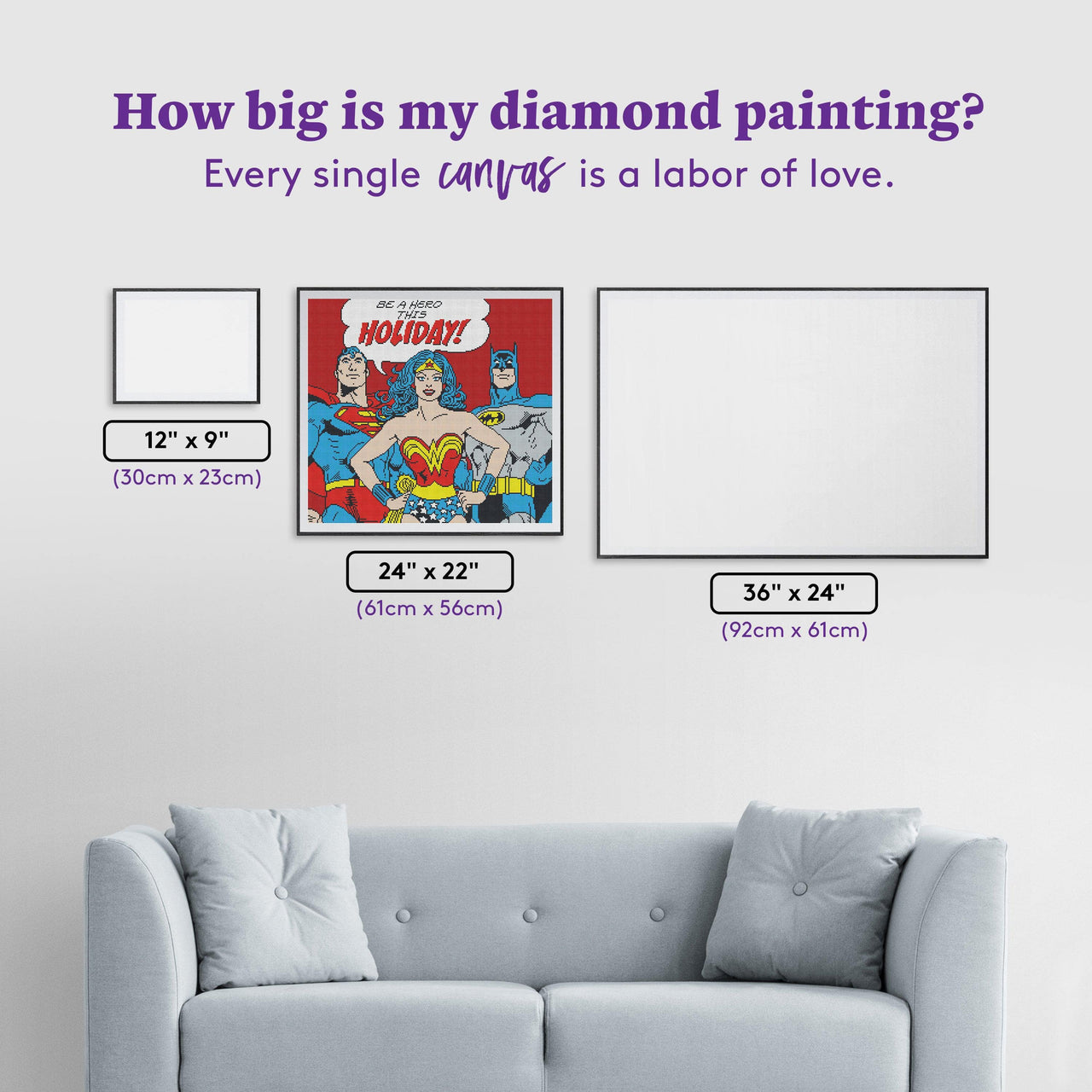 Diamond Painting Holiday Hero 24" x 22" (61cm x 56cm) / Round With 8 Colors Including 2 ABs / 43,183