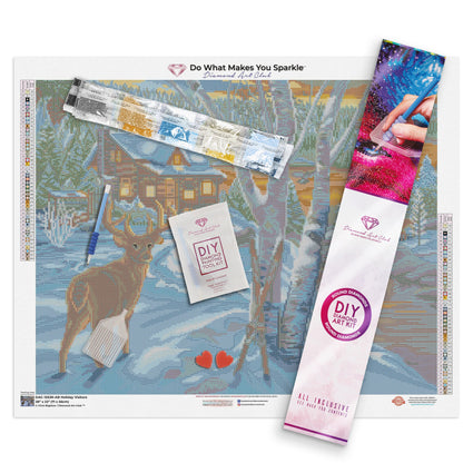 Diamond Painting Holiday Visitors 28" x 22″ (71cm x 56cm) / Round with 45 Colors including 2 ABs / 50,546