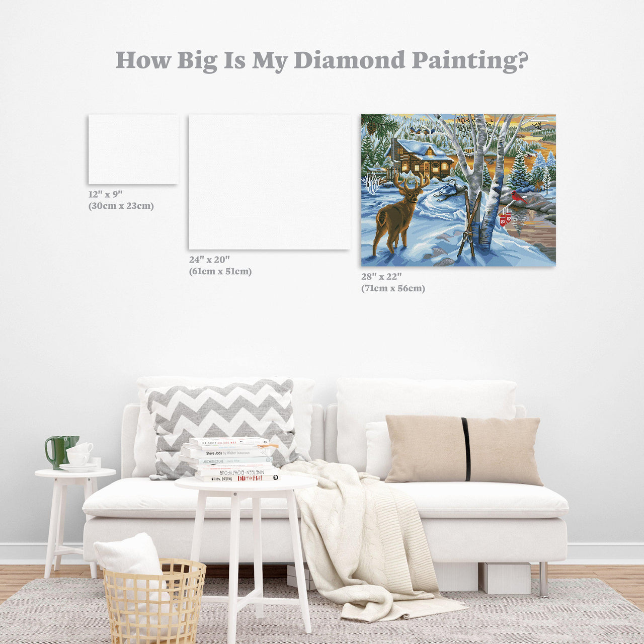 Diamond Painting Holiday Visitors 28" x 22″ (71cm x 56cm) / Round with 45 Colors including 2 ABs / 50,546